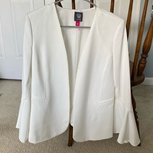 White Blazer with Flare Sleeves. Size 4.